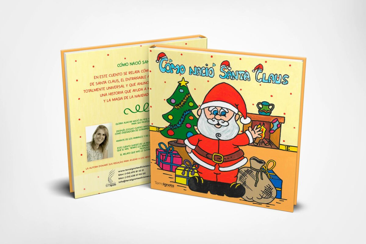 Libros-expuestos-como-nacio-santa-claus-gloria-aliacar